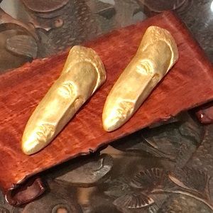 Vintage Golden Mask Earrings